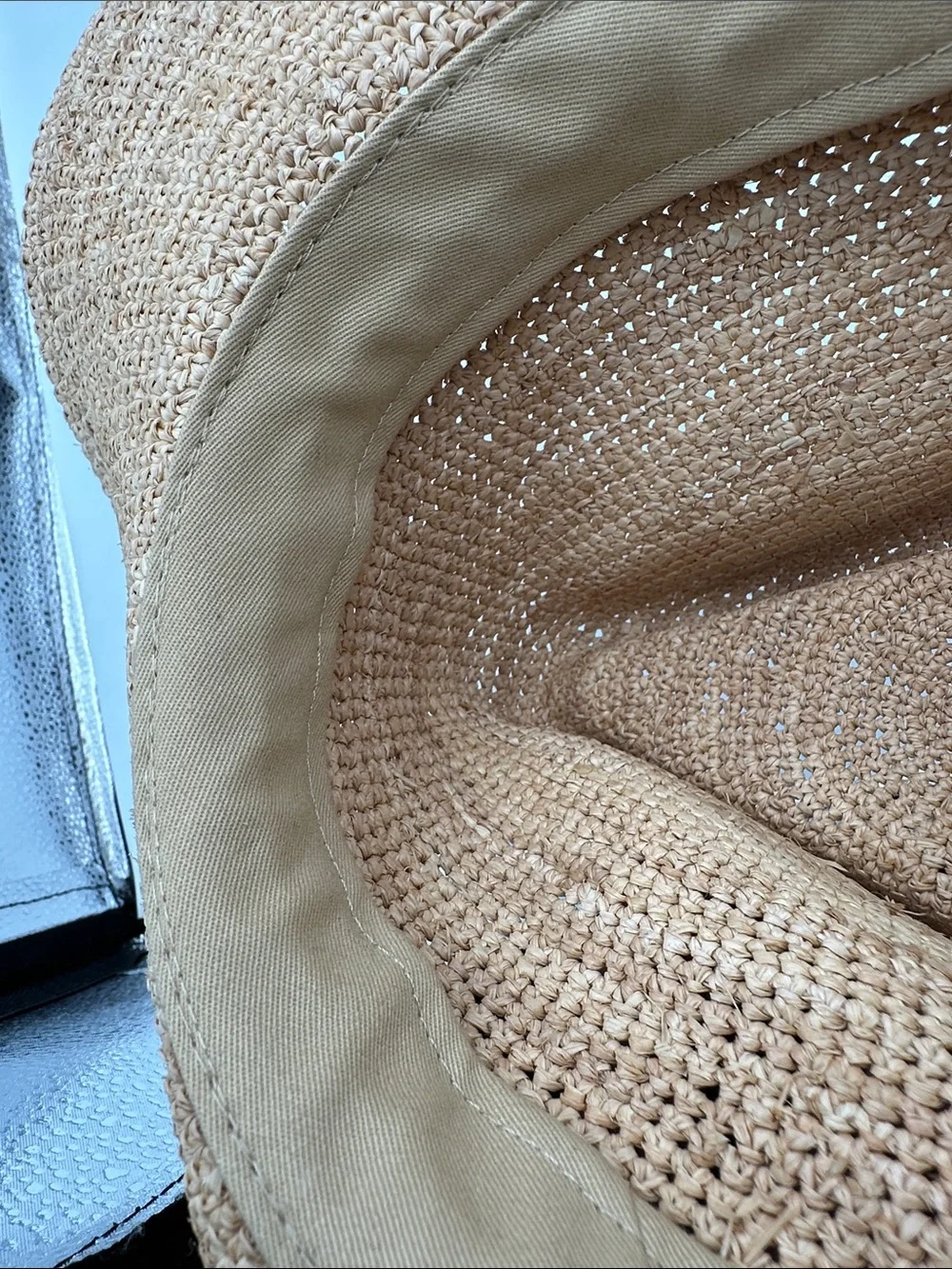 Wyeth Reed Shell Trim Band Raffia Rancher Hat Like New